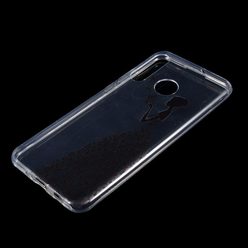 Cover for Huawei P30 Lite Gennemsigtig Sommerfuglekjole