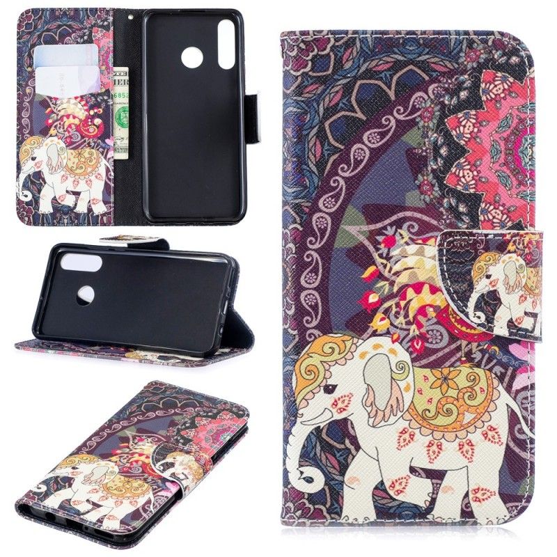 Flip Cover Huawei P30 Lite Etnisk Elefantmandala