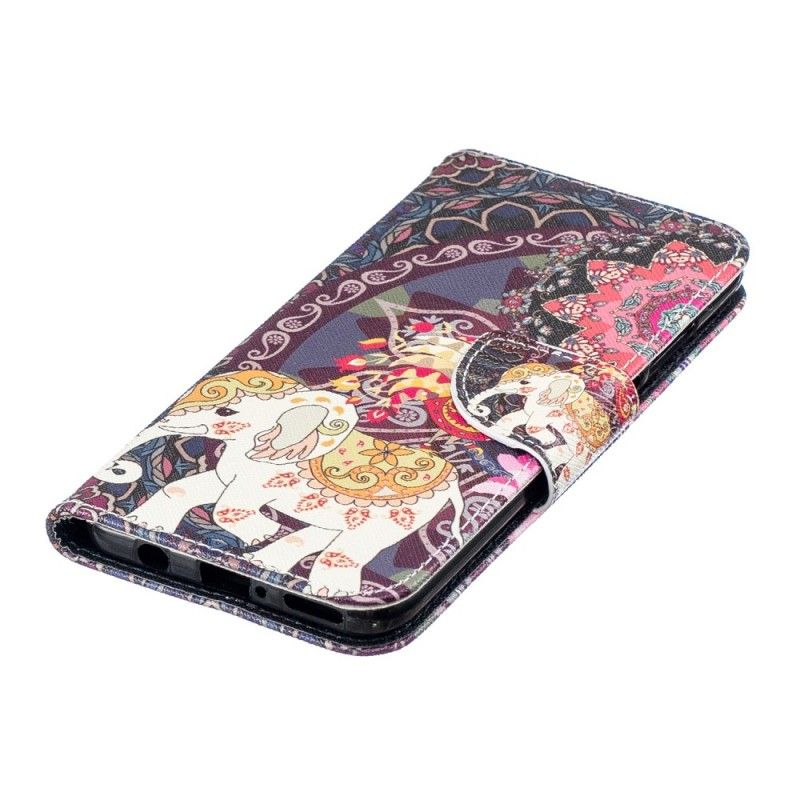 Flip Cover Huawei P30 Lite Etnisk Elefantmandala