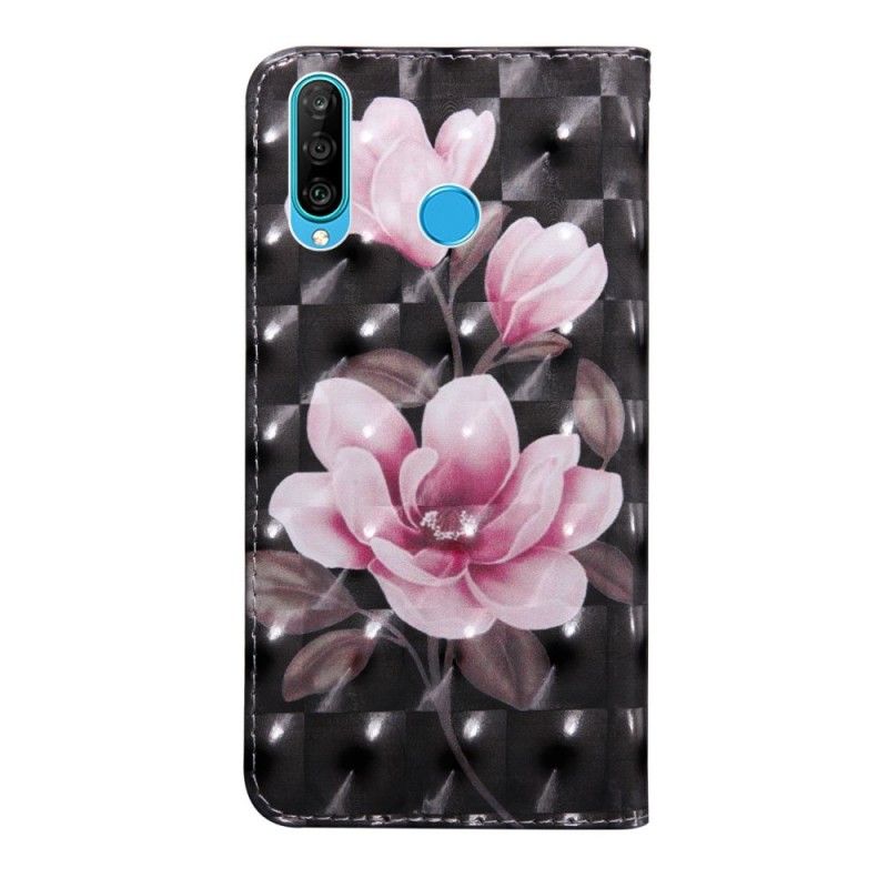 Flip Cover Huawei P30 Lite Mobilcover Blomster Blomstrer
