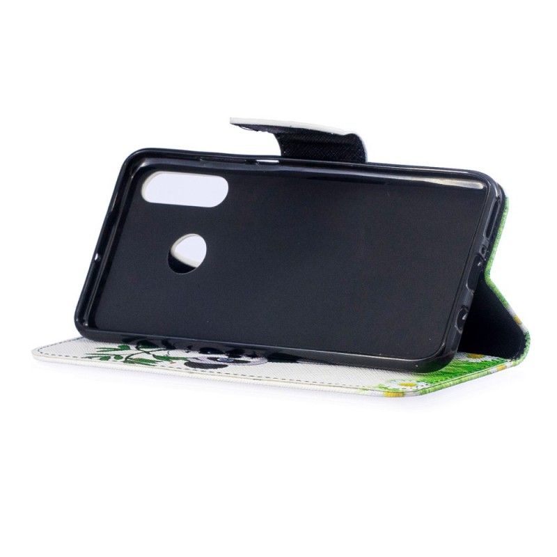 Flip Cover Huawei P30 Lite Mobilcover Panda På Bambus