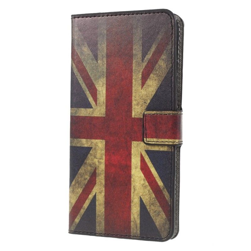 Flip Cover Læder Huawei P30 Lite Englands Flag