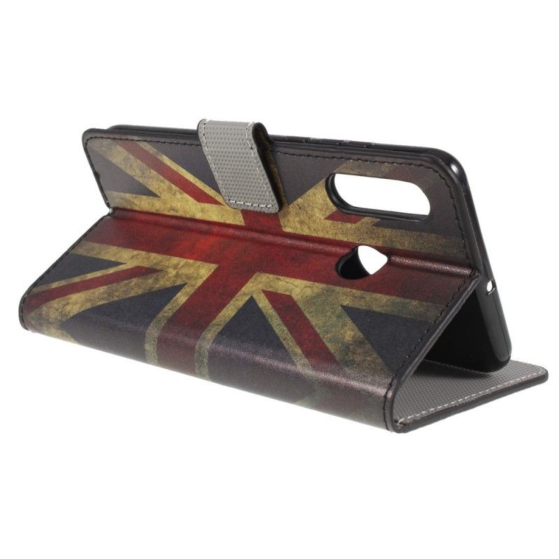 Flip Cover Læder Huawei P30 Lite Englands Flag