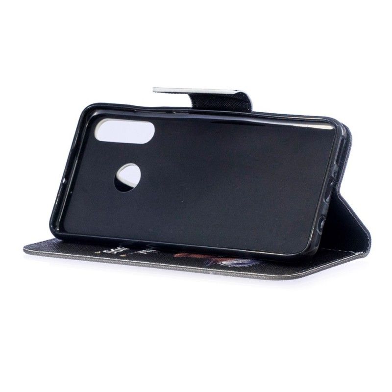 Flip Cover Læder Huawei P30 Lite Farlig Bjørn
