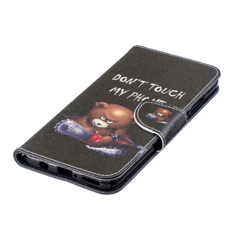 Flip Cover Læder Huawei P30 Lite Farlig Bjørn
