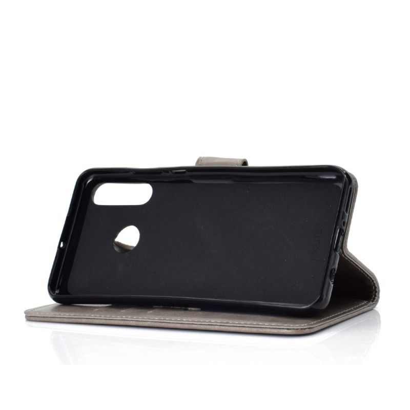 Flip Cover Læder Huawei P30 Lite Grå Solmandala Original
