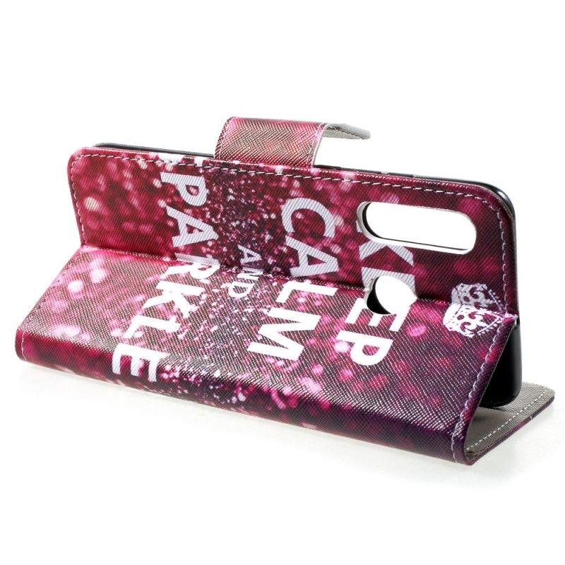 Flip Cover Læder Huawei P30 Lite Hold Roen Og Gnisten