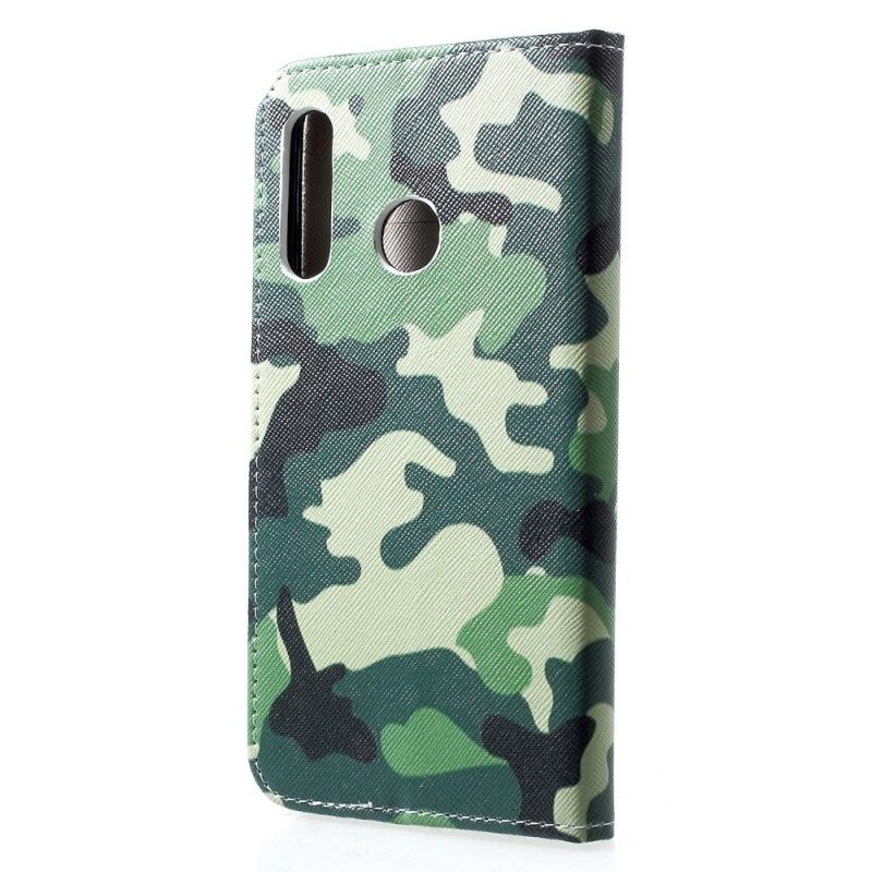 Flip Cover Læder Huawei P30 Lite Militær Camouflage