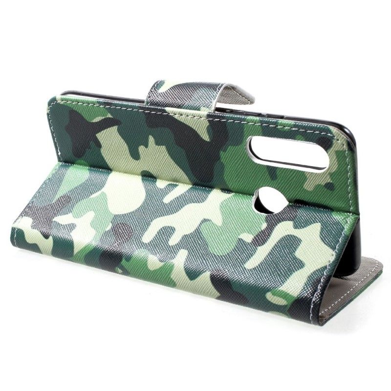 Flip Cover Læder Huawei P30 Lite Militær Camouflage
