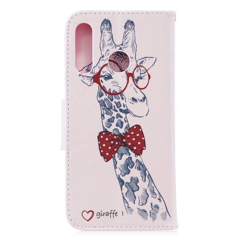 Flip Cover Læder Huawei P30 Lite Nørd Giraf