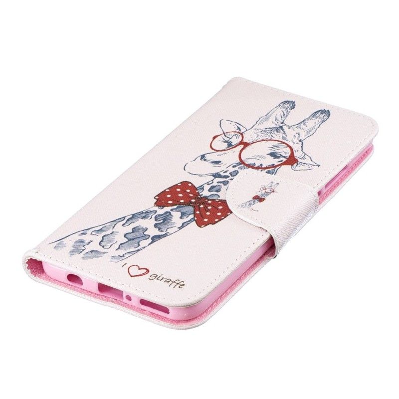 Flip Cover Læder Huawei P30 Lite Nørd Giraf