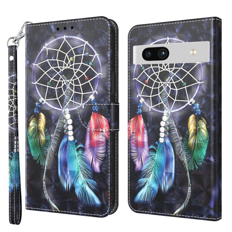 Flip Cover Google Pixel 7A Med Snor Strap Dream Catcher