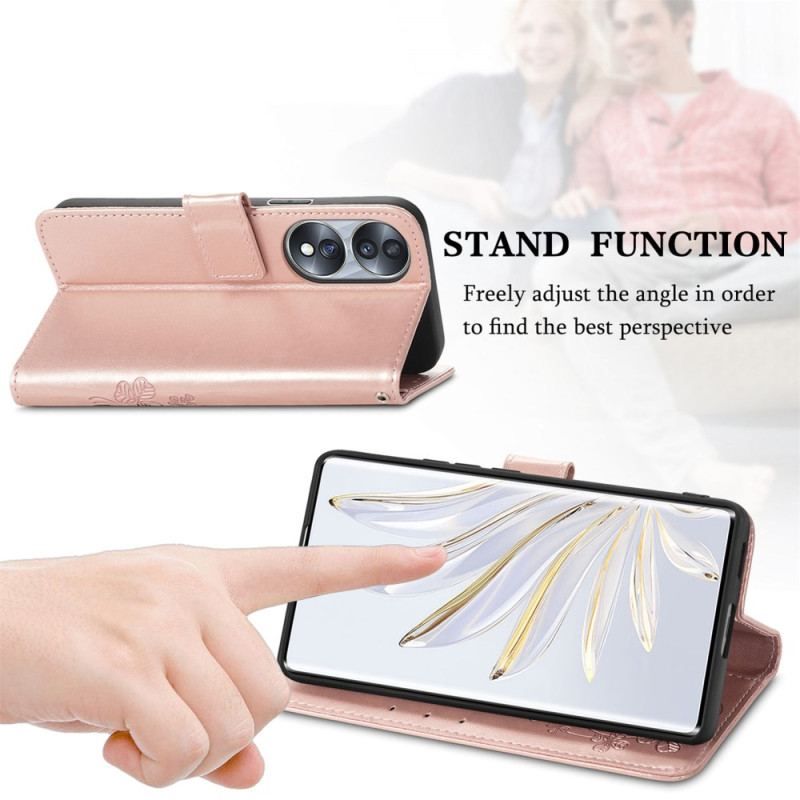 Flip Cover Honor 70 Asiatiske Blomster