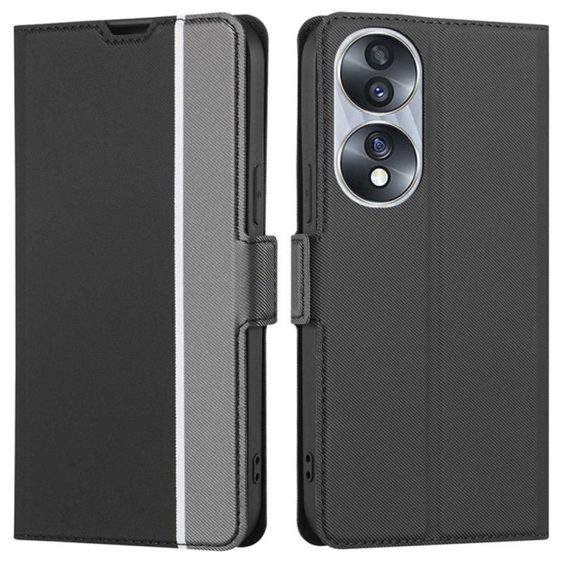 Flip Cover Honor 70 Tofarvet Dobbeltlås