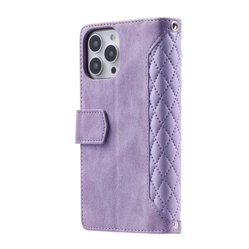 Flip Cover iPhone 14 Plus Quiltet Stil