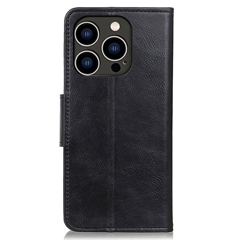 Flip Cover iPhone 14 Pro Stil Læderlås Vendbar
