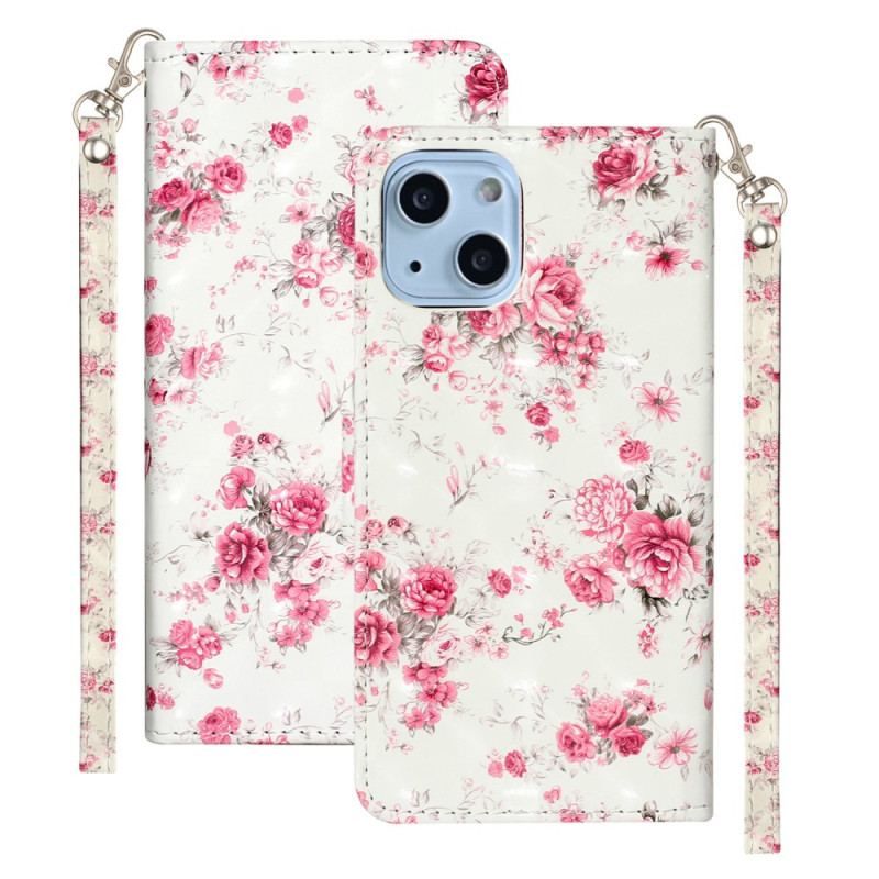 Flip Cover iPhone 15 Plus Med Snor 3d Killing Med Rem