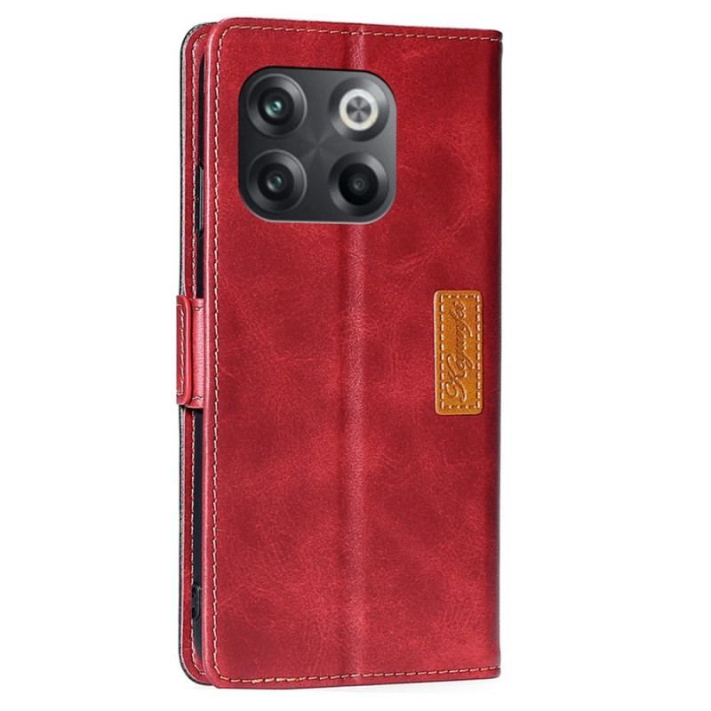 Flip Cover OnePlus 10T 5G Tofarvet Lædereffekt