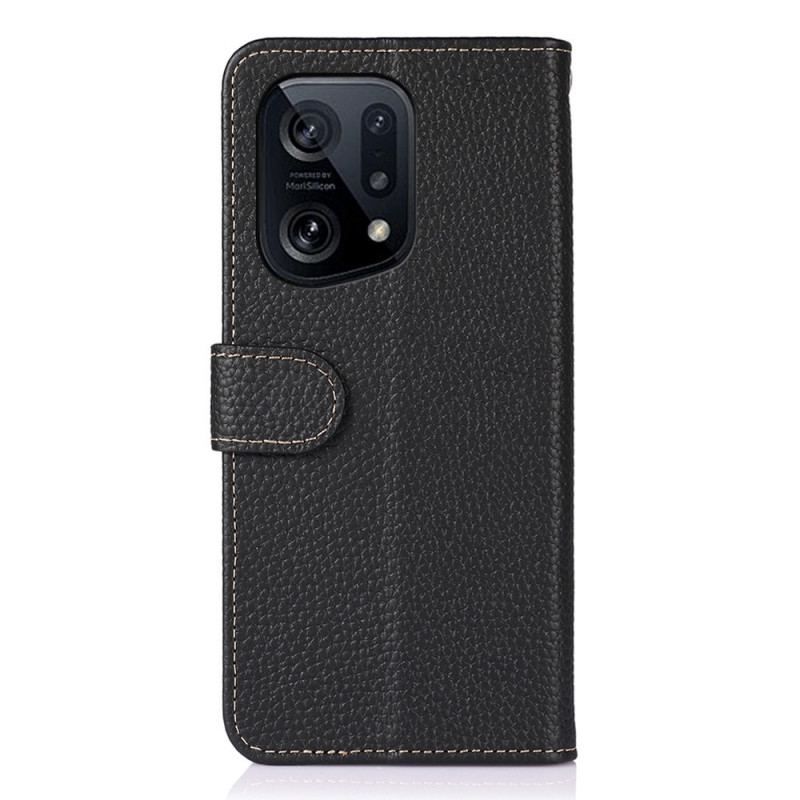 Flip Cover Oppo Find X5 Khazneh Litchi Læder
