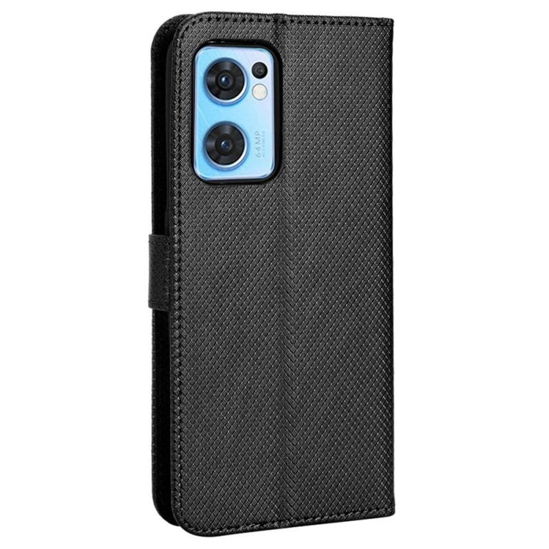 Flip Cover Oppo Find X5 Lite Med Snor Stilfuldt Strappy Imiteret Læder