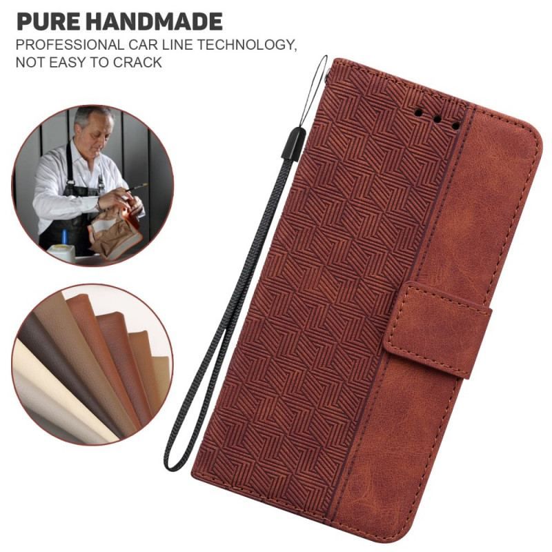 Flip Cover Oppo Find X5 Lite Terning Tekstur