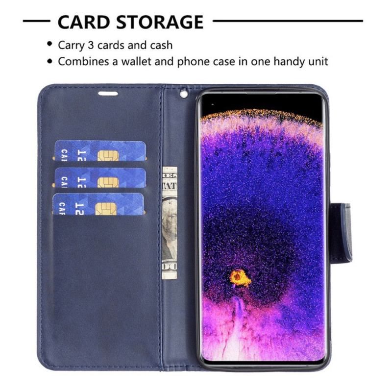 Flip Cover Oppo Find X5 Skrå Lås