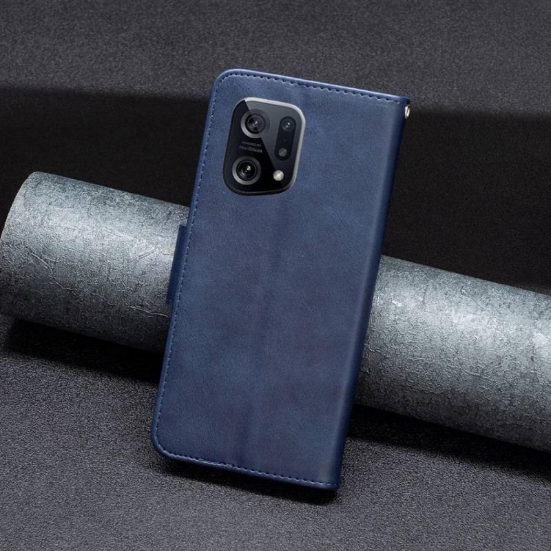 Flip Cover Oppo Find X5 Skrå Lås