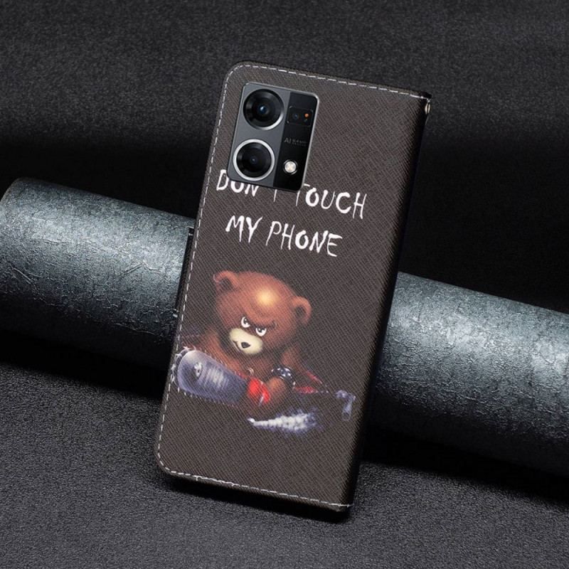 Flip Cover Oppo Reno 7 Farlig Bjørn