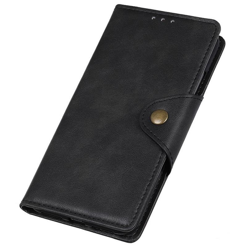 Flip Cover Oppo Reno 7 Imiteret Læder Knap
