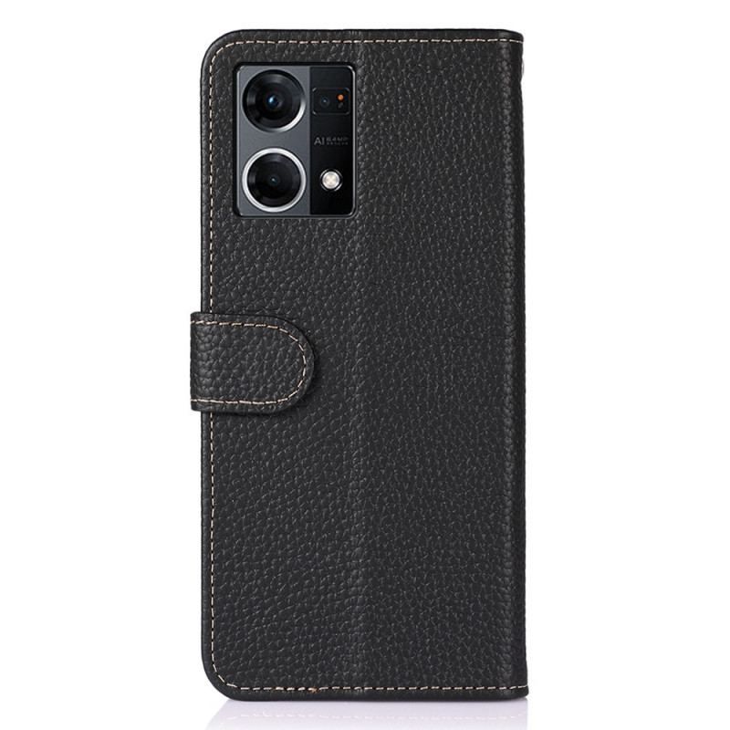 Flip Cover Oppo Reno 7 Khazneh Litchi Læder