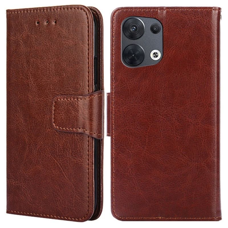 Flip Cover Oppo Reno 8 Retro Imiteret Læder