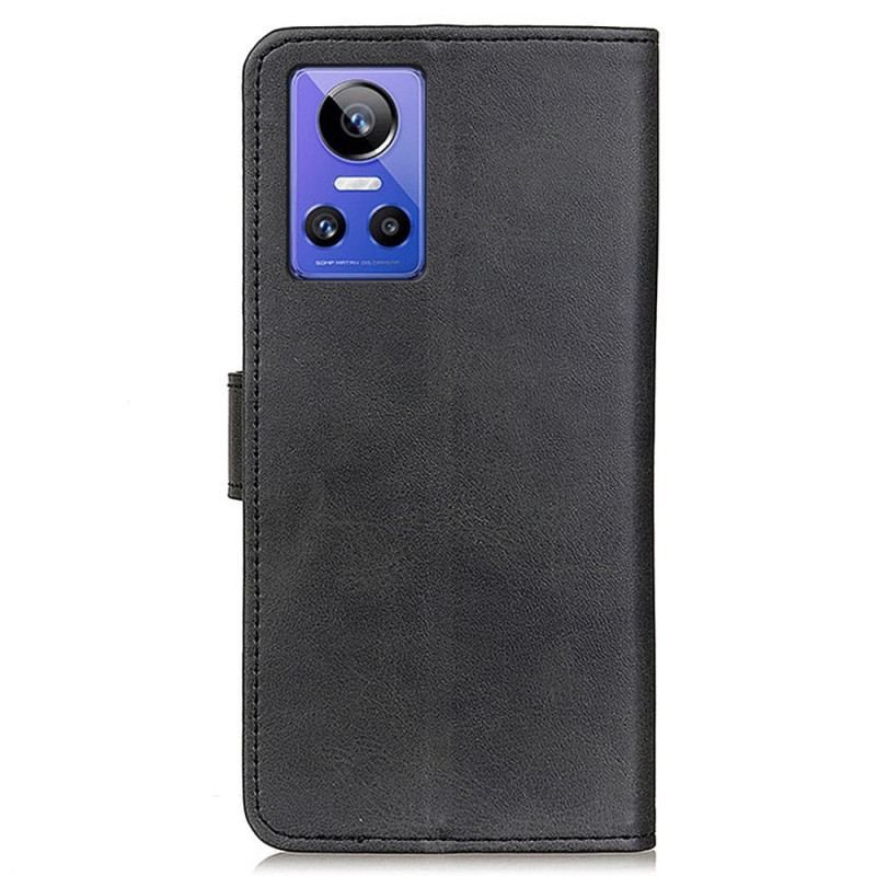 Flip Cover Realme GT Neo 3 Tekstureret Kunstlæder