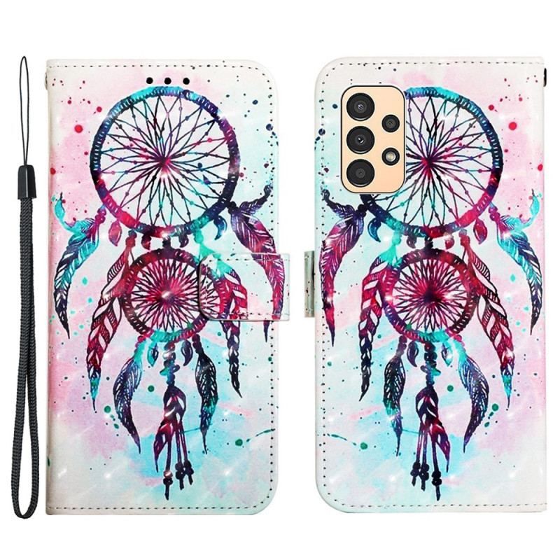 Flip Cover Samsung Galaxy A13 Med Snor Strap Dream Catcher