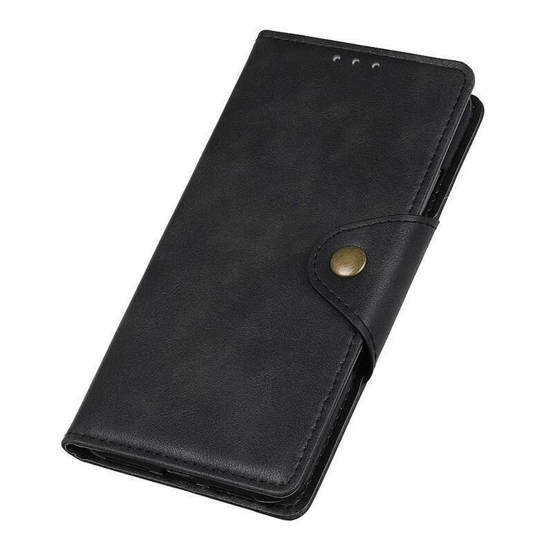 Flip Cover Samsung Galaxy A52 4G / A52 5G / A52s 5G Vintage Knap I Imiteret Læder