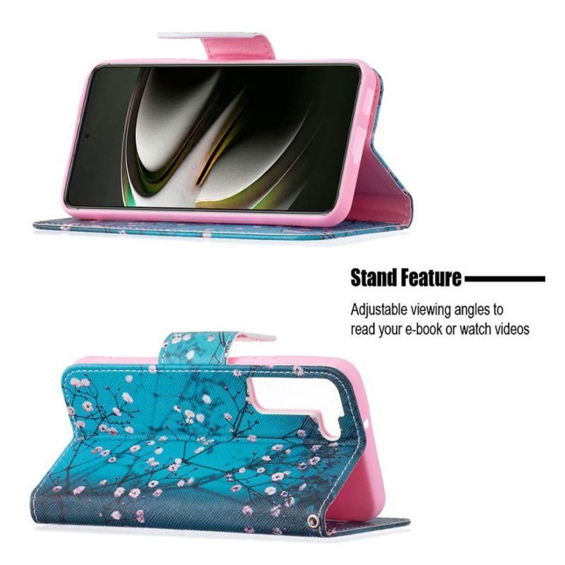 Flip Cover Samsung Galaxy S22 5G Blomstrende Træ