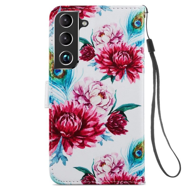 Flip Cover Samsung Galaxy S22 Plus 5G Intense Blomster