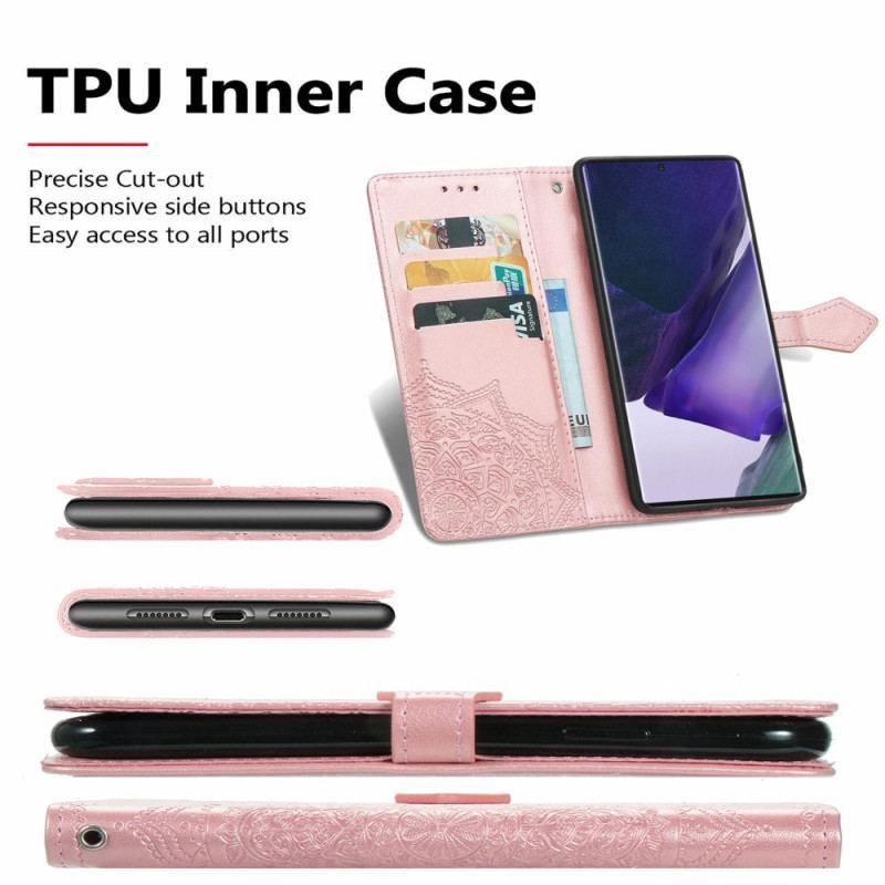 Flip Cover Samsung Galaxy S22 Ultra 5G Mandala Middelalder
