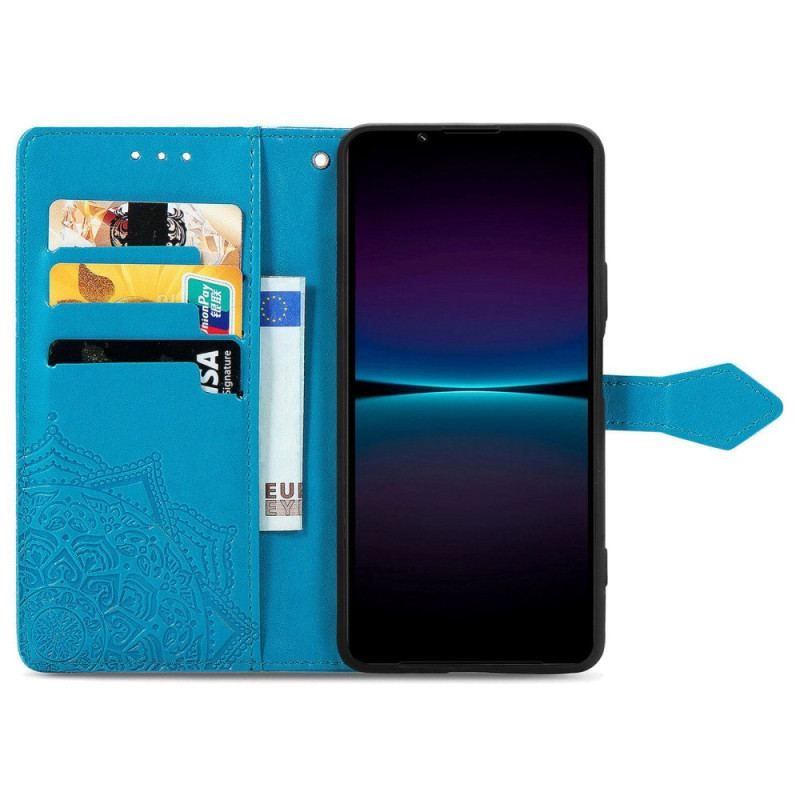 Flip Cover Sony Xperia 1 IV Mandala Sun Med Snor
