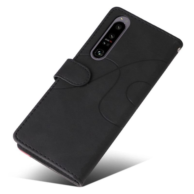 Flip Cover Sony Xperia 1 IV Med Snor Tofarvet Rem