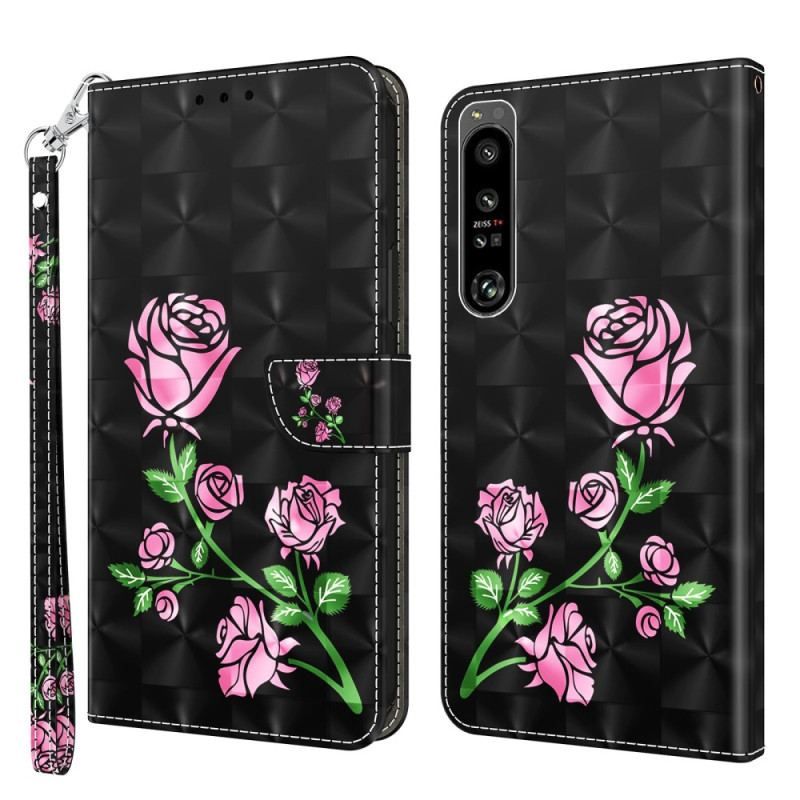 Flip Cover Sony Xperia 1 IV Roser Med Snor