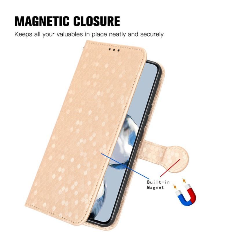 Flip Cover Xiaomi 13 Lite Med Snor 3d Mønster Strappy