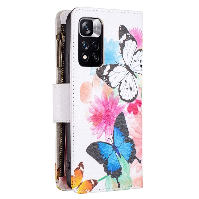 Flip Cover Xiaomi Redmi Note 11 Pro Plus 5G Sommerfugle Lynlåslomme