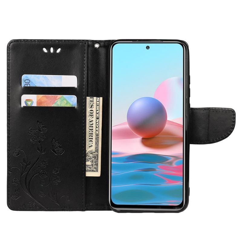 Flip Cover Xiaomi Redmi Note 11 Pro Plus 5G Sommerfugle Og Blomster