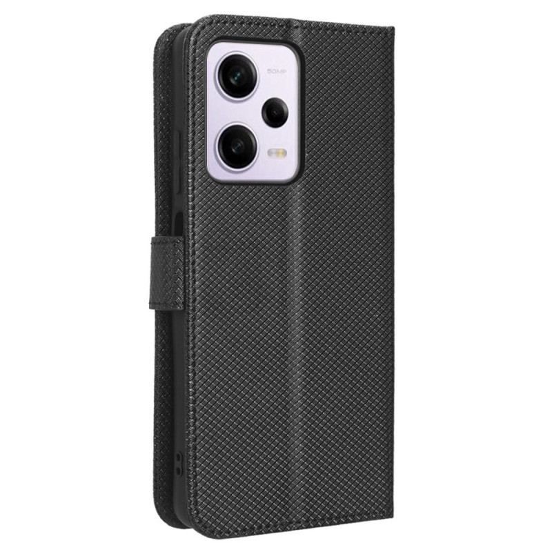 Flip Cover Xiaomi Redmi Note 12 Pro Med Snor Stilfuldt Strappy Imiteret Læder