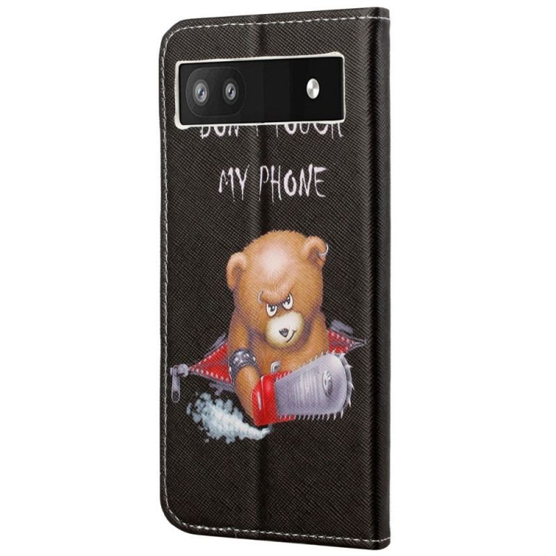 Læder Cover Google Pixel 6A Farlig Bjørn