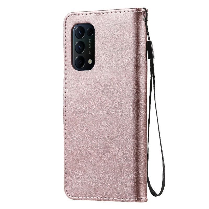 Læder Cover Oppo Find X3 Lite Med Snor Strappy Lædereffekt
