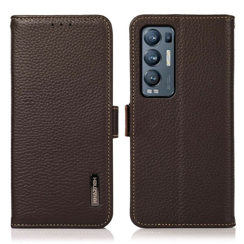 Læder Cover Oppo Find X3 Neo Litchi Læder Khazneh Rfid