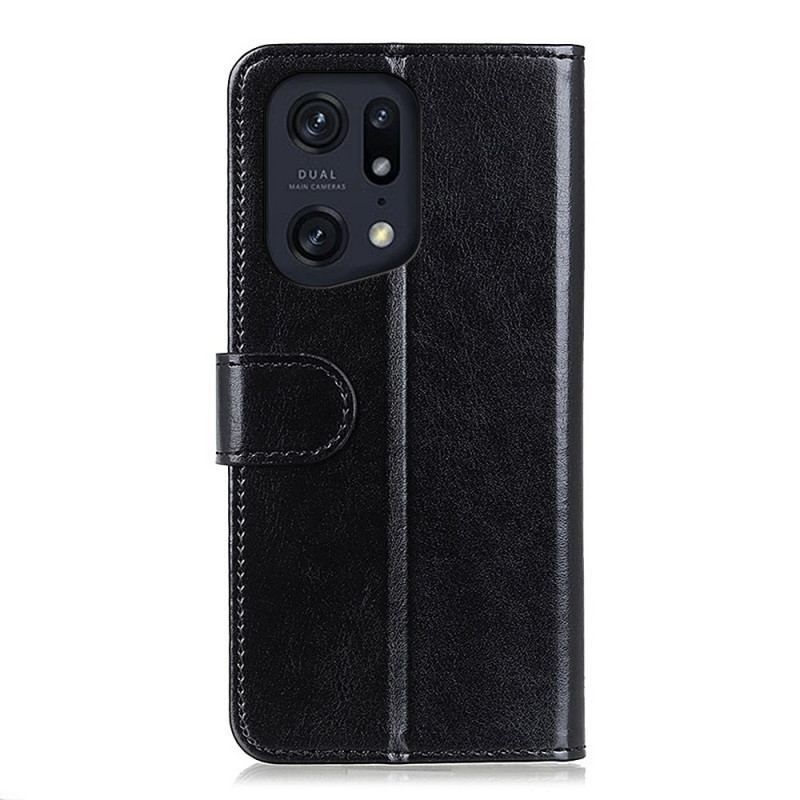 Læder Cover Oppo Find X5 Pro Frossen Finesse