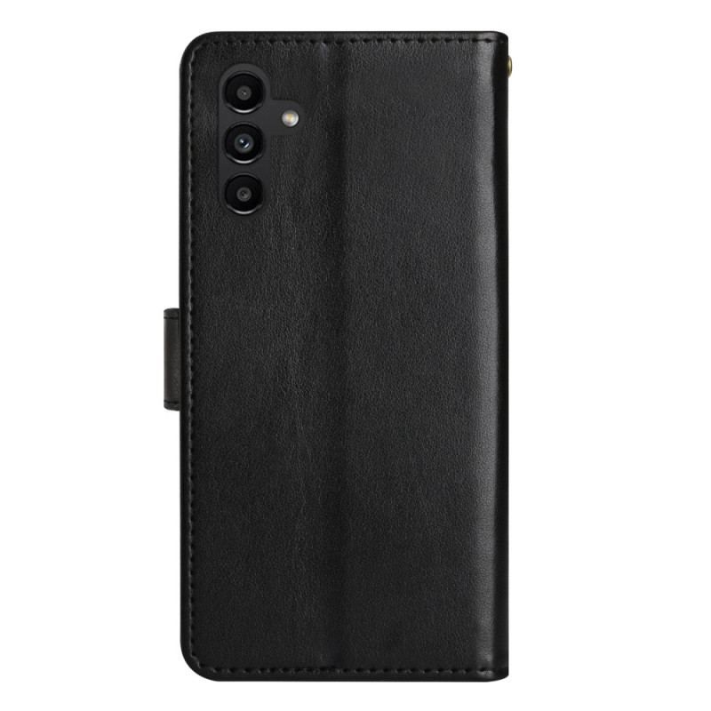 Læder Cover Samsung Galaxy A14 / A14 5G Med Snor Strappy Floral