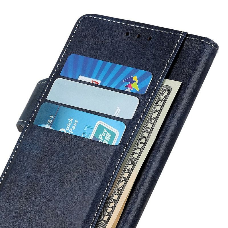 Læder Cover Samsung Galaxy A52 4G / A52 5G / A52s 5G Kunstnerisk Knap Og Sømme